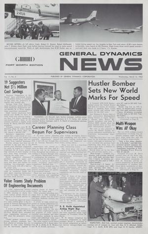 Primary view of object titled 'General Dynamics News, Volume 15, Number 6, March 14, 1962'.