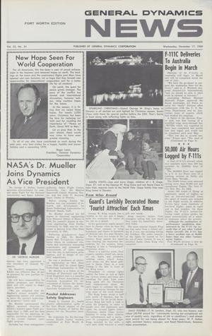 General Dynamics News, Volume 22, Number 24, December 17, 1969