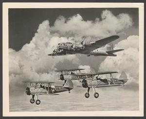 Primary view of object titled '[Four Biplanes Flying]'.