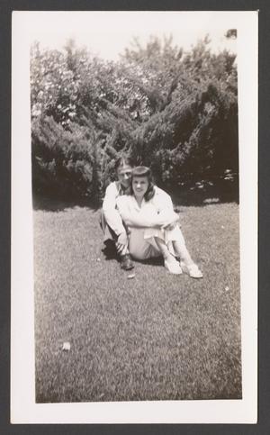 [Charlyne Creger and Man in Grass]