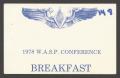 Text: [1978 WASP Conference Meal Ticket]