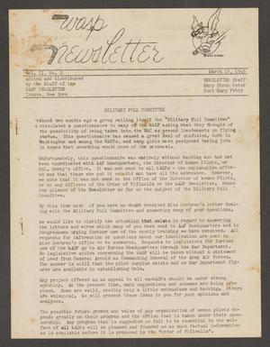 Primary view of object titled 'WASP Newsletter, Volume 2, Number 2, March 15, 1945'.