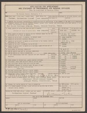 [Catherine Parker Application for Reserve Appointment]