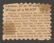 Thumbnail image of item number 1 in: '[Clipping: Former 37'er Wears Wings of a WASP]'.