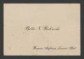 Thumbnail image of item number 1 in: '[Bette N. Richards Name Card]'.