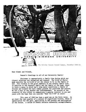 Primary view of object titled 'Range Rider, Volume 21, Number 7, December, 1968'.