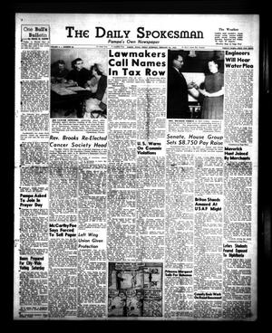 Primary view of object titled 'The Daily Spokesman (Pampa, Tex.), Vol. 4, No. 66, Ed. 1 Friday, February 25, 1955'.