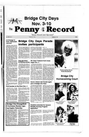 Primary view of object titled 'The Penny Record (Bridge City, Tex.), Vol. 32, No. 31, Ed. 1 Tuesday, October 30, 1990'.