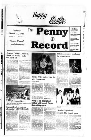 The Penny Record (Bridge City, Tex.), Vol. 30, No. 45, Ed. 1 Tuesday, March 21, 1989