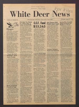 Primary view of object titled 'White Deer News (White Deer, Tex.), Vol. 16, No. 26, Ed. 1 Thursday, August 21, 1975'.