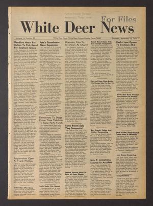 Primary view of object titled 'White Deer News (White Deer, Tex.), Vol. 14, No. 30, Ed. 1 Thursday, September 13, 1973'.