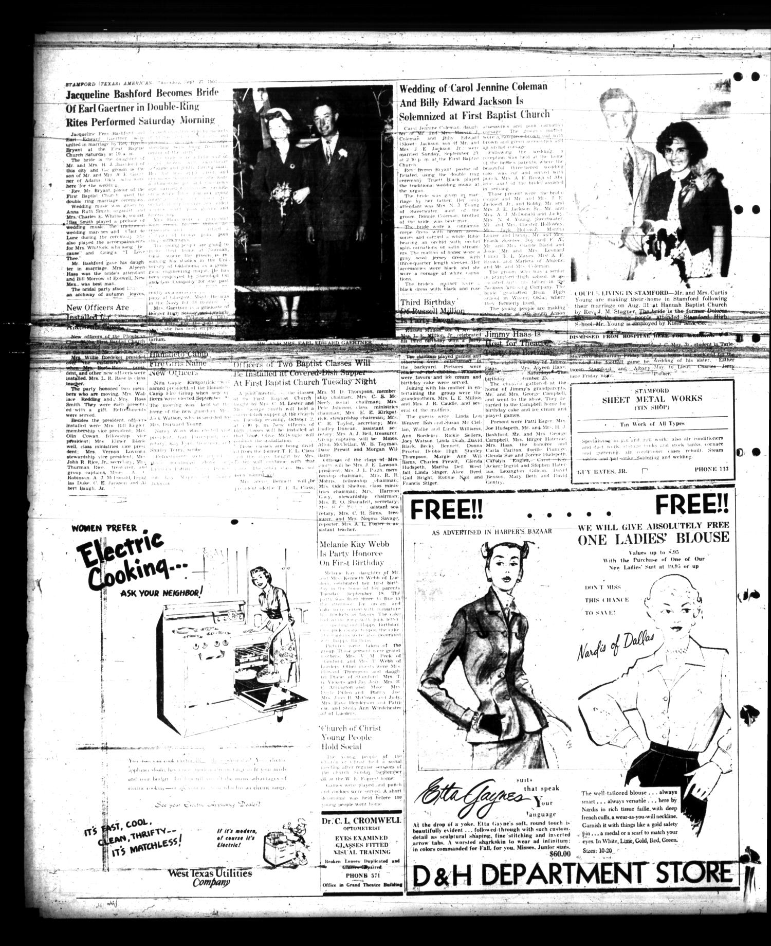 Stamford American and The Stamford Leader (Stamford, Tex.), Vol. 28, No. 29, Ed. 1 Thursday, September 27, 1951
                                                
                                                    [Sequence #]: 4 of 17
                                                