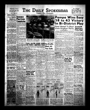 The Daily Spokesman (Pampa, Tex.), Vol. 4, No. 64, Ed. 1 Wednesday, February 23, 1955