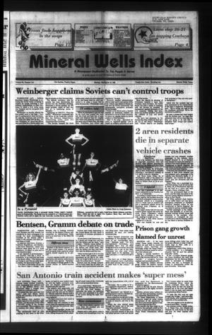 Mineral Wells Index (Mineral Wells, Tex.), Vol. 85, No. 113, Ed. 1 Monday, September 16, 1985