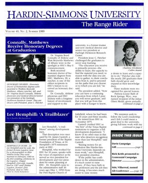 Range Rider, Volume 40, Number 2, Summer 1989