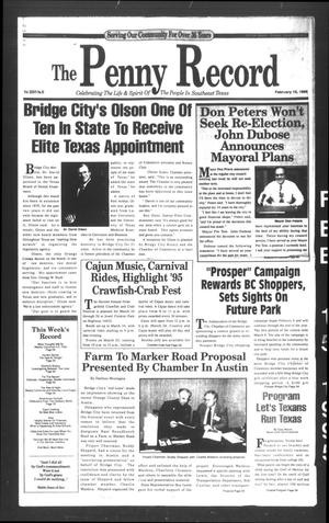 The Penny Record (Bridge City, Tex.), Vol. 36, No. 38, Ed. 1 Wednesday, February 15, 1995