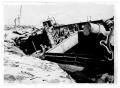 Photograph: [Damaged boat after the 1947 Texas City Disaster]