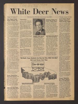 White Deer News (White Deer, Tex.), Vol. 14, No. 47, Ed. 1 Thursday, January 17, 1974