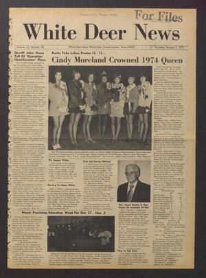 White Deer News (White Deer, Tex.), Vol. 15, No. 32, Ed. 1 Thursday, October 3, 1974