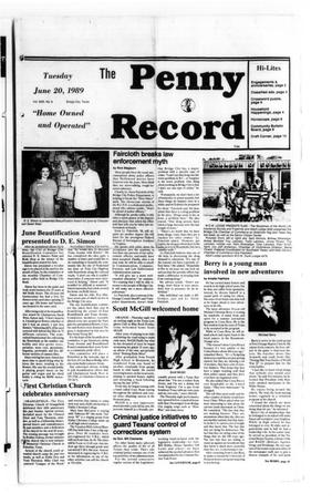 The Penny Record (Bridge City, Tex.), Vol. 31, No. 6, Ed. 1 Tuesday, June 20, 1989