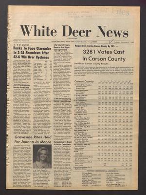 White Deer News (White Deer, Tex.), Vol. 25, No. 31, Ed. 1 Thursday, November 8, 1984