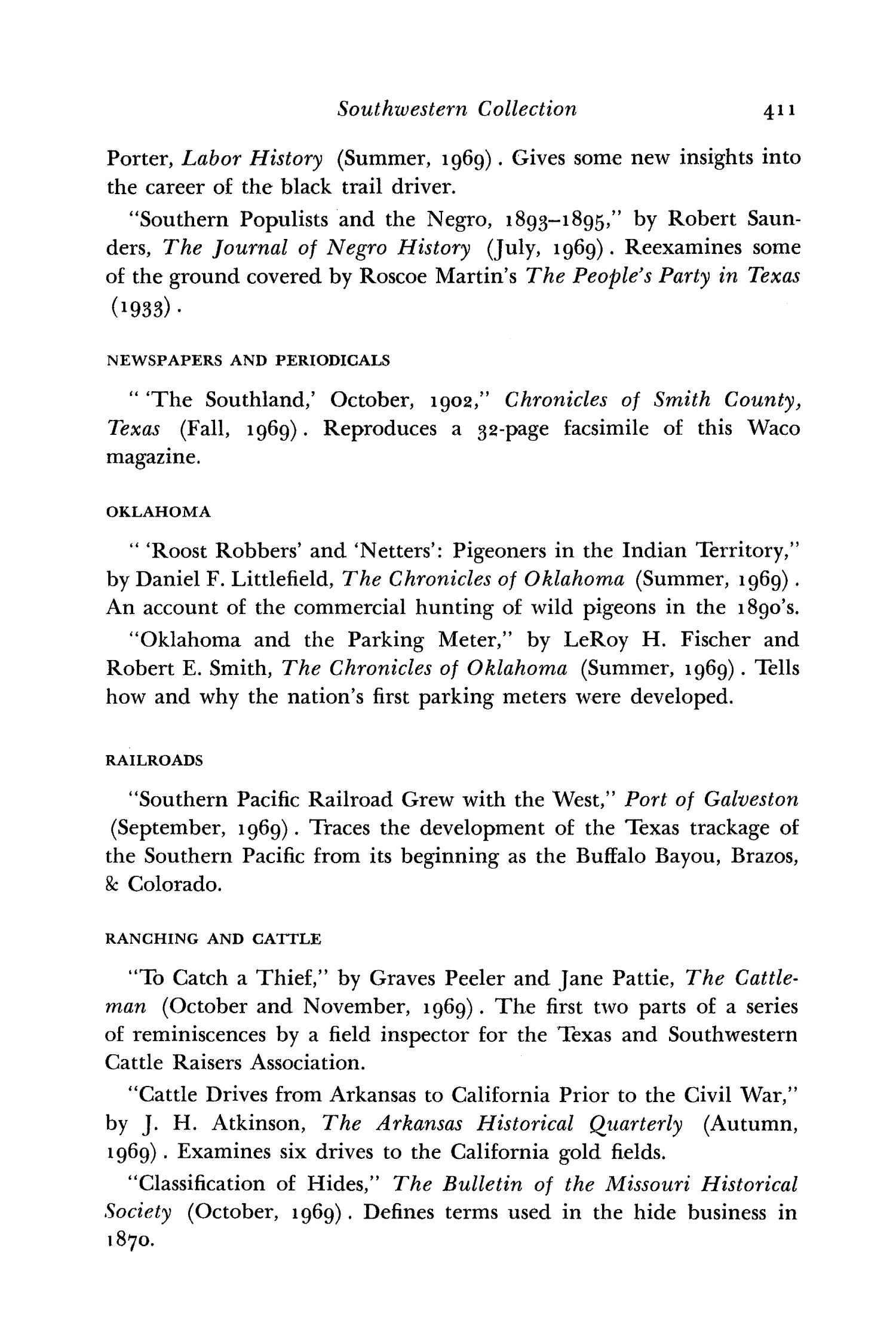 The Southwestern Historical Quarterly, Volume 73, July 1969 - April, 1970
                                                
                                                    411
                                                