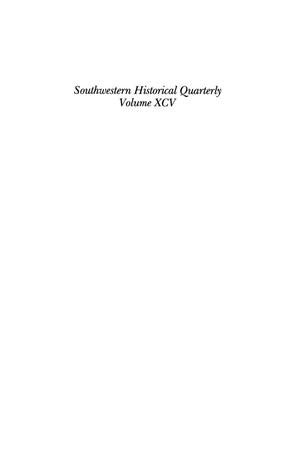 Primary view of object titled 'The Southwestern Historical Quarterly, Volume 95, July 1991 - April, 1992'.