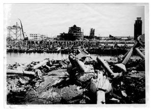 [Debris at the docks after the 1947 Texas City Disaster]