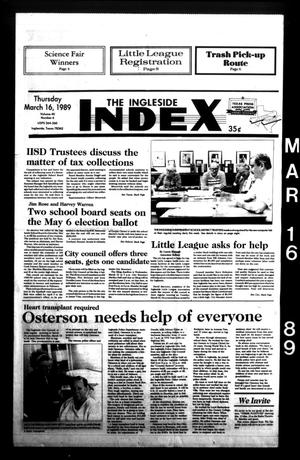 The Ingleside Index (Ingleside, Tex.), Vol. 40, No. 6, Ed. 1 Thursday, March 16, 1989