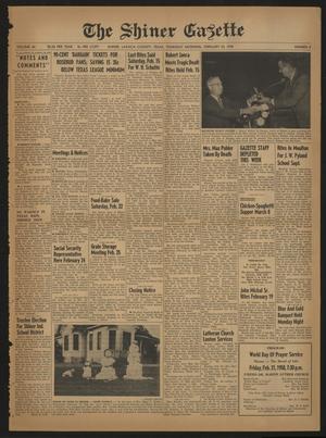 The Shiner Gazette (Shiner, Tex.), Vol. 66, No. 8, Ed. 1 Thursday, February 20, 1958