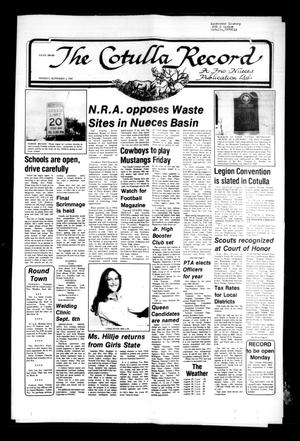 Primary view of object titled 'The Cotulla Record (Cotulla, Tex.), Ed. 1 Thursday, September 1, 1983'.