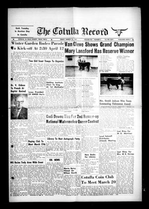 Primary view of object titled 'The Cotulla Record (Cotulla, Tex.), Vol. 13, No. 2, Ed. 1 Friday, March 14, 1969'.