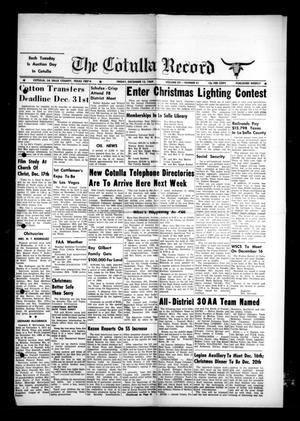 Primary view of The Cotulla Record (Cotulla, Tex.), Vol. 12, No. 41, Ed. 1 Friday, December 12, 1969