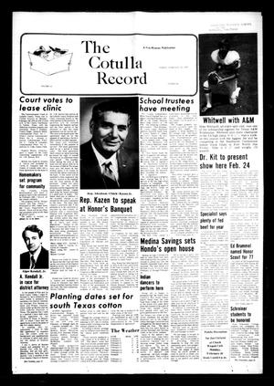 Primary view of object titled 'The Cotulla Record (Cotulla, Tex.), Vol. 11, No. 47, Ed. 1 Friday, February 17, 1978'.