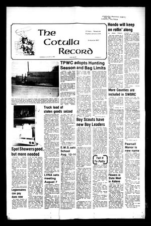 The Cotulla Record (Cotulla, Tex.), Vol. 80, No. 17, Ed. 1 Thursday, August 7, 1980