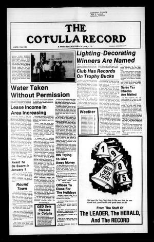 The Cotulla Record (Cotulla, Tex.), Ed. 1 Thursday, December 27, 1984