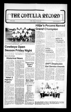 Primary view of object titled 'The Cotulla Record (Cotulla, Tex.), Ed. 1 Thursday, September 4, 1986'.