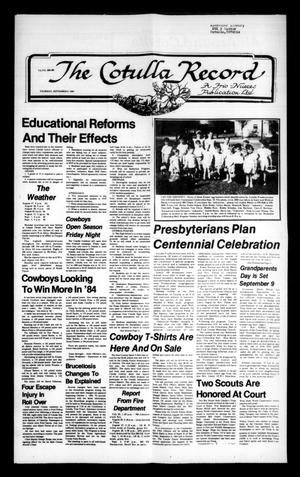 Primary view of object titled 'The Cotulla Record (Cotulla, Tex.), Ed. 1 Thursday, September 6, 1984'.