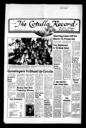 Primary view of object titled 'The Cotulla Record (Cotulla, Tex.), Ed. 1 Thursday, March 8, 1984'.