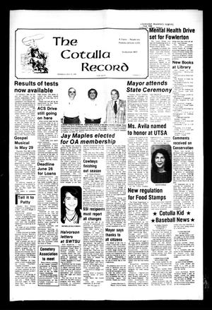 Primary view of object titled 'The Cotulla Record (Cotulla, Tex.), Vol. 80, No. 5, Ed. 1 Thursday, May 15, 1980'.