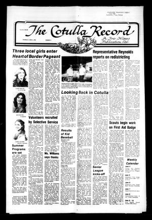 The Cotulla Record (Cotulla, Tex.), No. 8, Ed. 1 Thursday, June 4, 1981