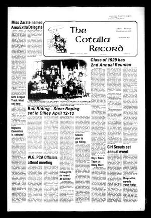 Primary view of object titled 'The Cotulla Record (Cotulla, Tex.), Vol. 80, No. 52, Ed. 1 Thursday, April 10, 1980'.