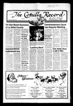 Primary view of object titled 'The Cotulla Record (Cotulla, Tex.), No. 32, Ed. 1 Thursday, December 24, 1981'.