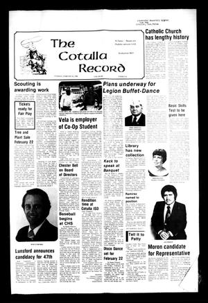 Primary view of object titled 'The Cotulla Record (Cotulla, Tex.), Vol. 80, No. 48, Ed. 1 Thursday, February 21, 1980'.