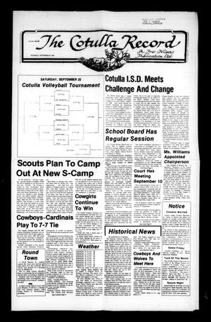 Primary view of object titled 'The Cotulla Record (Cotulla, Tex.), Ed. 1 Thursday, September 20, 1984'.