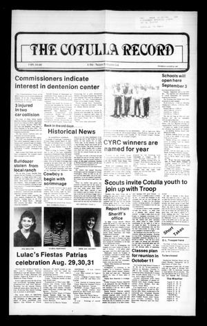 Primary view of object titled 'The Cotulla Record (Cotulla, Tex.), Ed. 1 Thursday, August 28, 1986'.