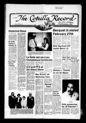 Primary view of object titled 'The Cotulla Record (Cotulla, Tex.), Ed. 1 Thursday, February 16, 1984'.