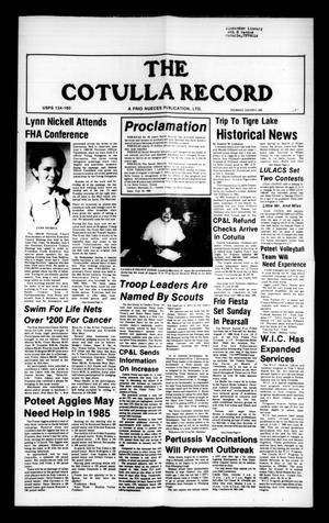 Primary view of object titled 'The Cotulla Record (Cotulla, Tex.), Ed. 1 Thursday, August 8, 1985'.