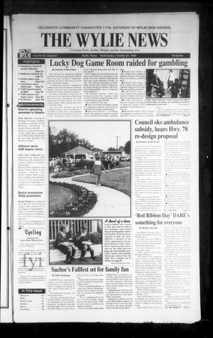 Primary view of object titled 'The Wylie News (Wylie, Tex.),, Vol. 53, No. 21, Ed. 1 Wednesday, October 20, 1999'.