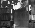 Thumbnail image of item number 1 in: 'Aftermath of library fire, damage near library stacks'.